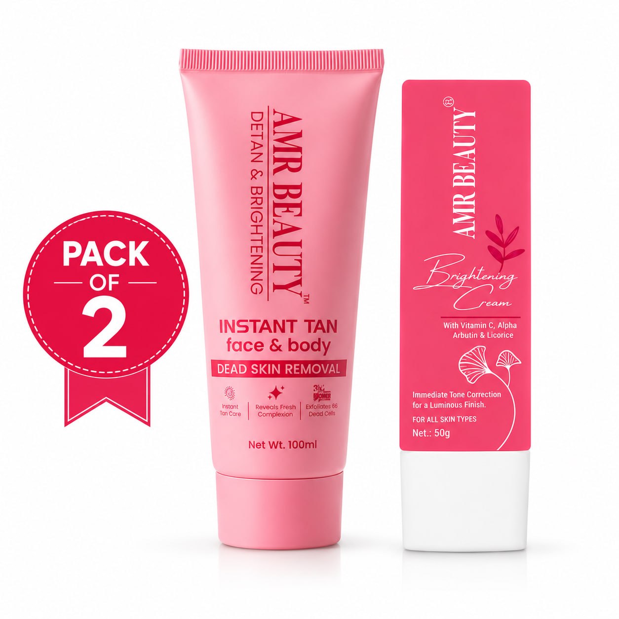Amr beauty combo face wash and brightening cream