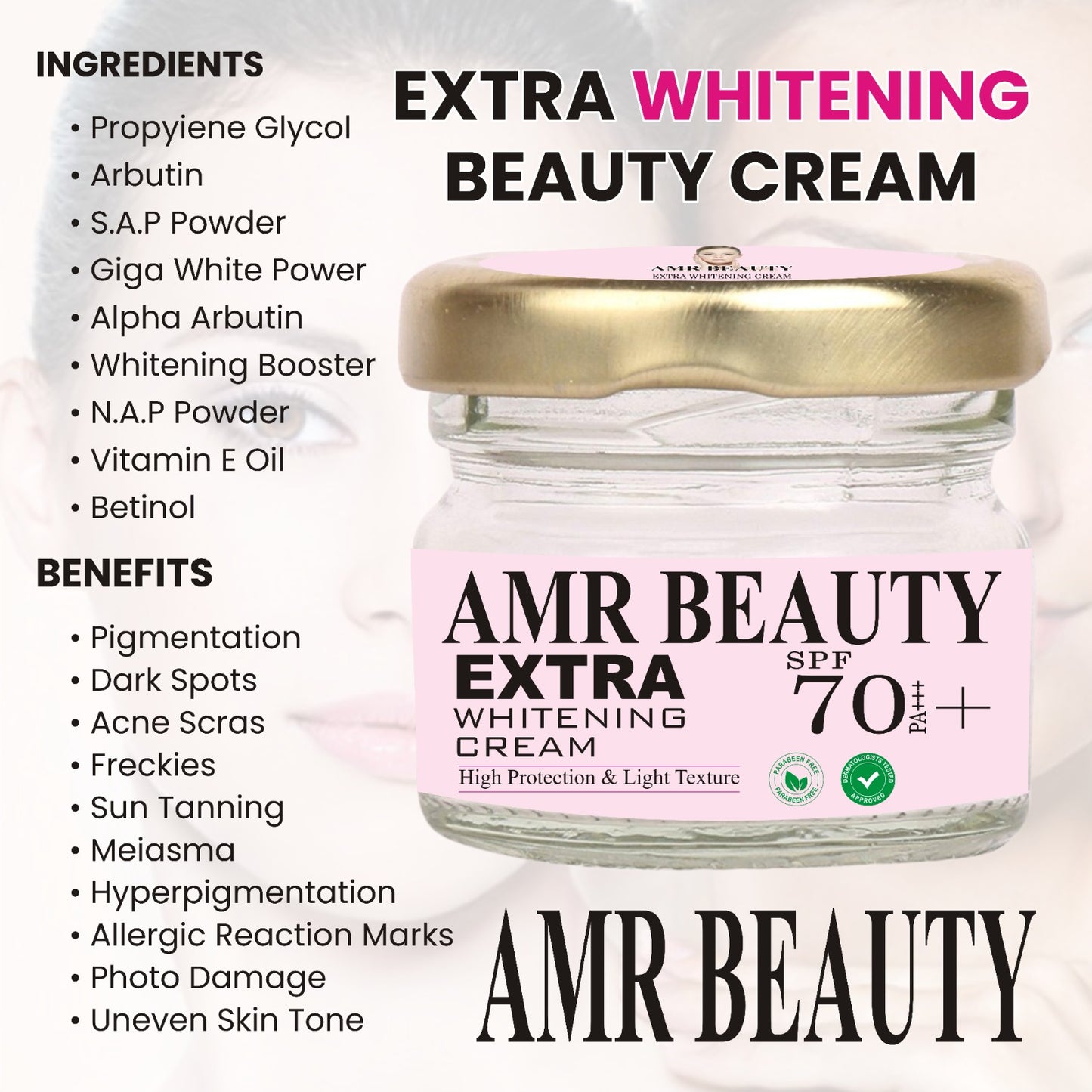 AMR BEAUTY EXTRA WHITENING CREAM 