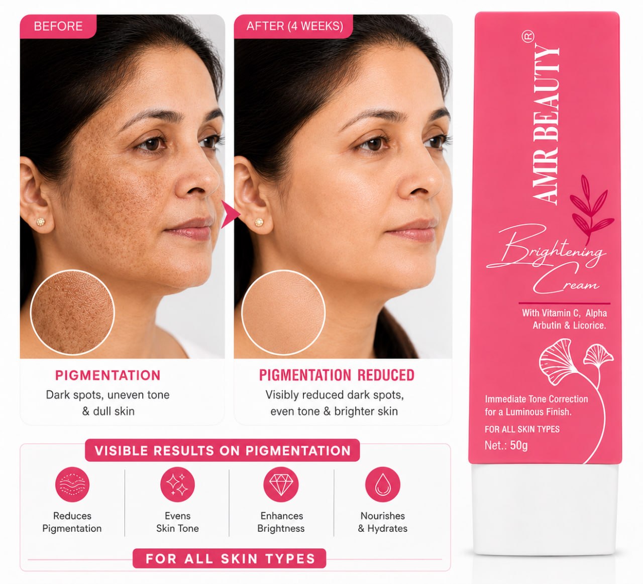AMR BEAUTY BRIGHTENING CREAM DAY CREAM