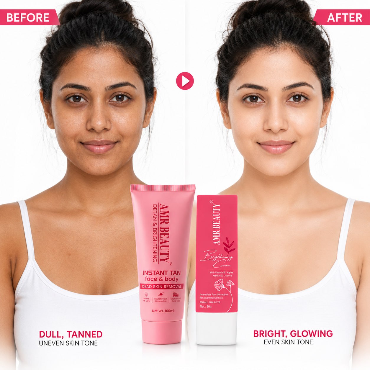 Amr beauty combo face wash and brightening cream