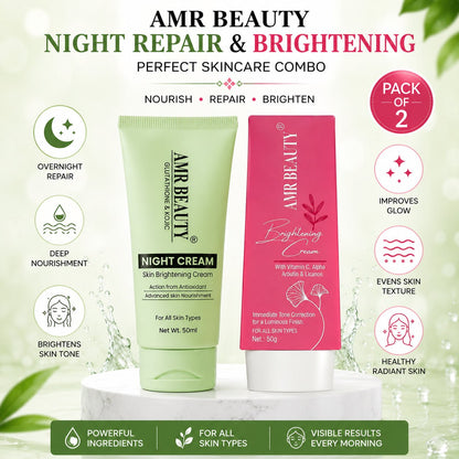 AMR BEAUTY COMBO OF 2PS (NIGHT CREAM + BRIGHTENING CREAM)